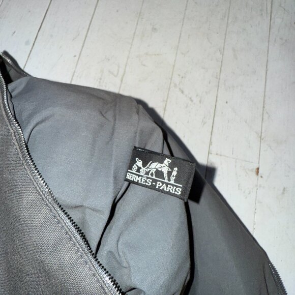 Hermes Fourre Tout Porte Canvas Gray Bag - Picture 5 of 6